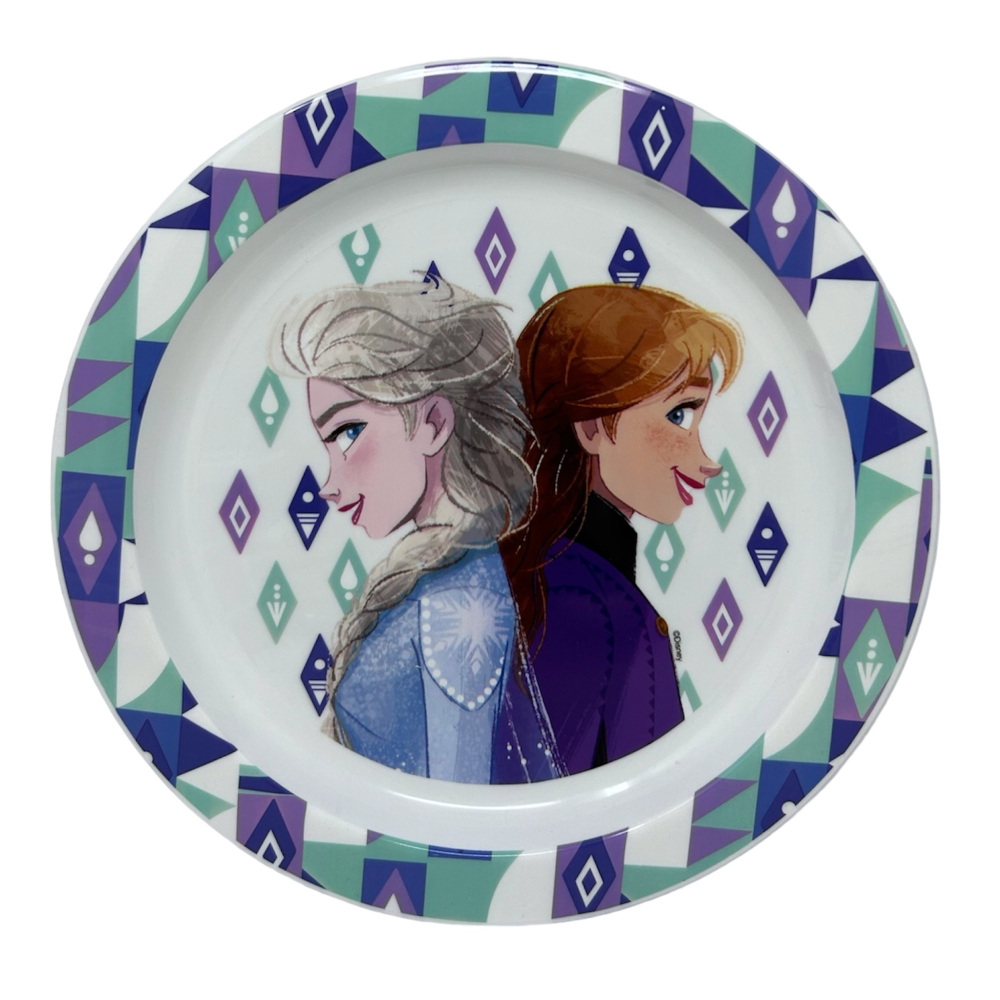 PIATTO PIANO FROZEN DISNEY STOVIGLIA 22 CM IN PLASTICA RIUTILIZZABILE ADATTO AL MICROONDE - ST74247