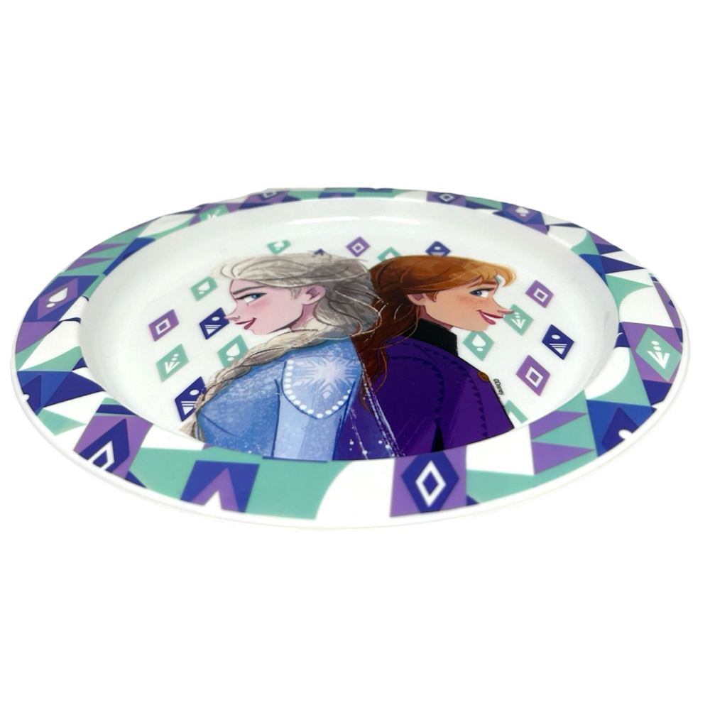 PIATTO PIANO FROZEN DISNEY STOVIGLIA 22 CM IN PLASTICA RIUTILIZZABILE ADATTO AL MICROONDE - ST74247