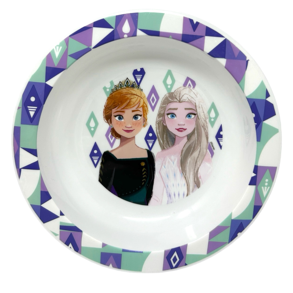 PIATTO FONDO FROZEN DISNEY STOVIGLIA 20 CM IN PLASTICA RIUTILIZZABILE ADATTO AL MICROONDE - ST74248