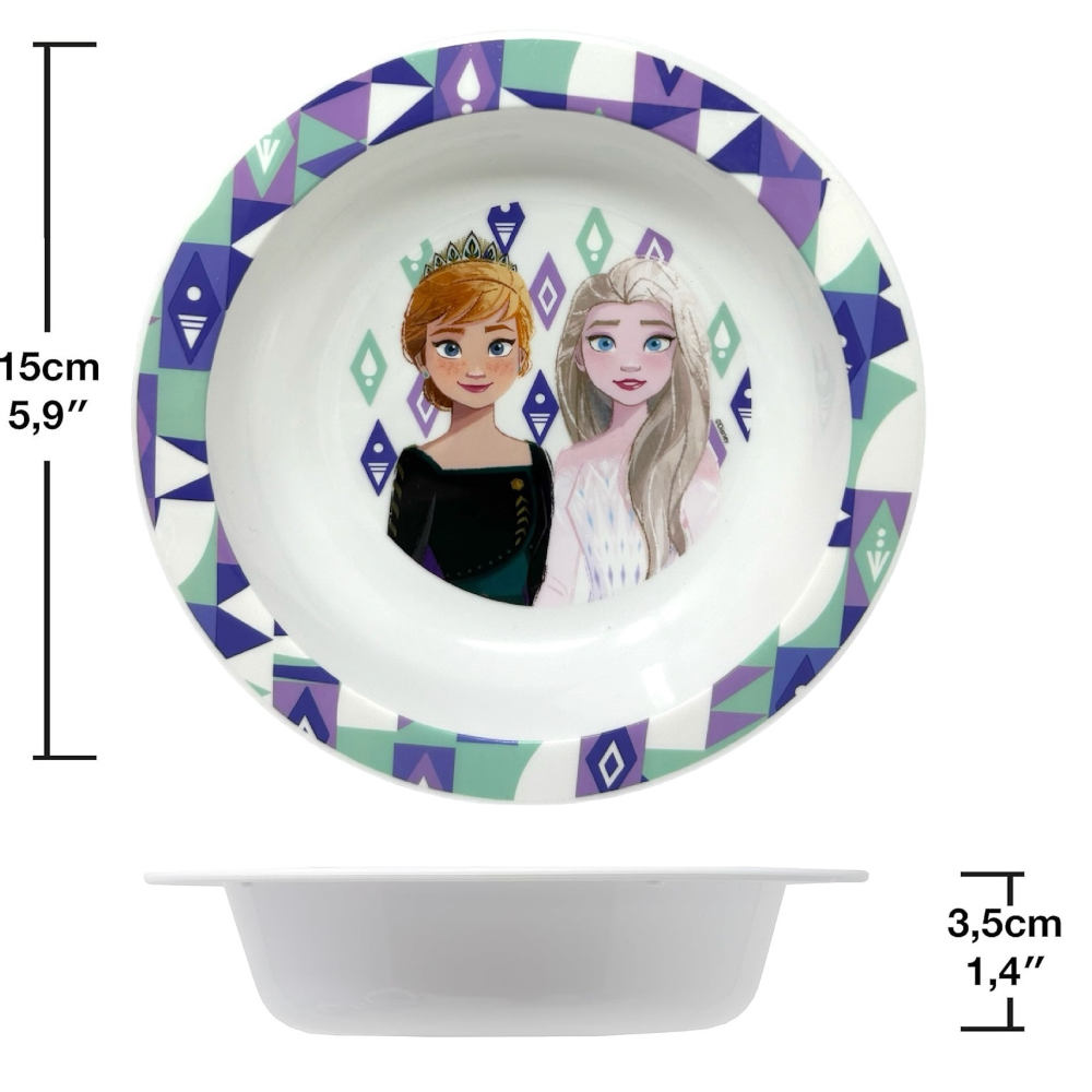 PIATTO FONDO FROZEN DISNEY STOVIGLIA 20 CM IN PLASTICA RIUTILIZZABILE ADATTO AL MICROONDE - ST74248