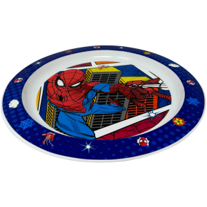PIATTO PIANO SPIDERMAN MARVEL STOVIGLIA 22 CM IN PLASTICA RIUTILIZZABILE ADATTO AL MICROONDE - ST74747