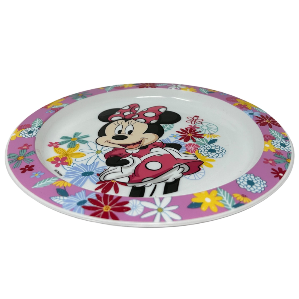 PIATTO PIANO MINNIE DISNEY STOVIGLIA 22 CM IN PLASTICA RIUTILIZZABILE ADATTO AL MICROONDE - ST74447