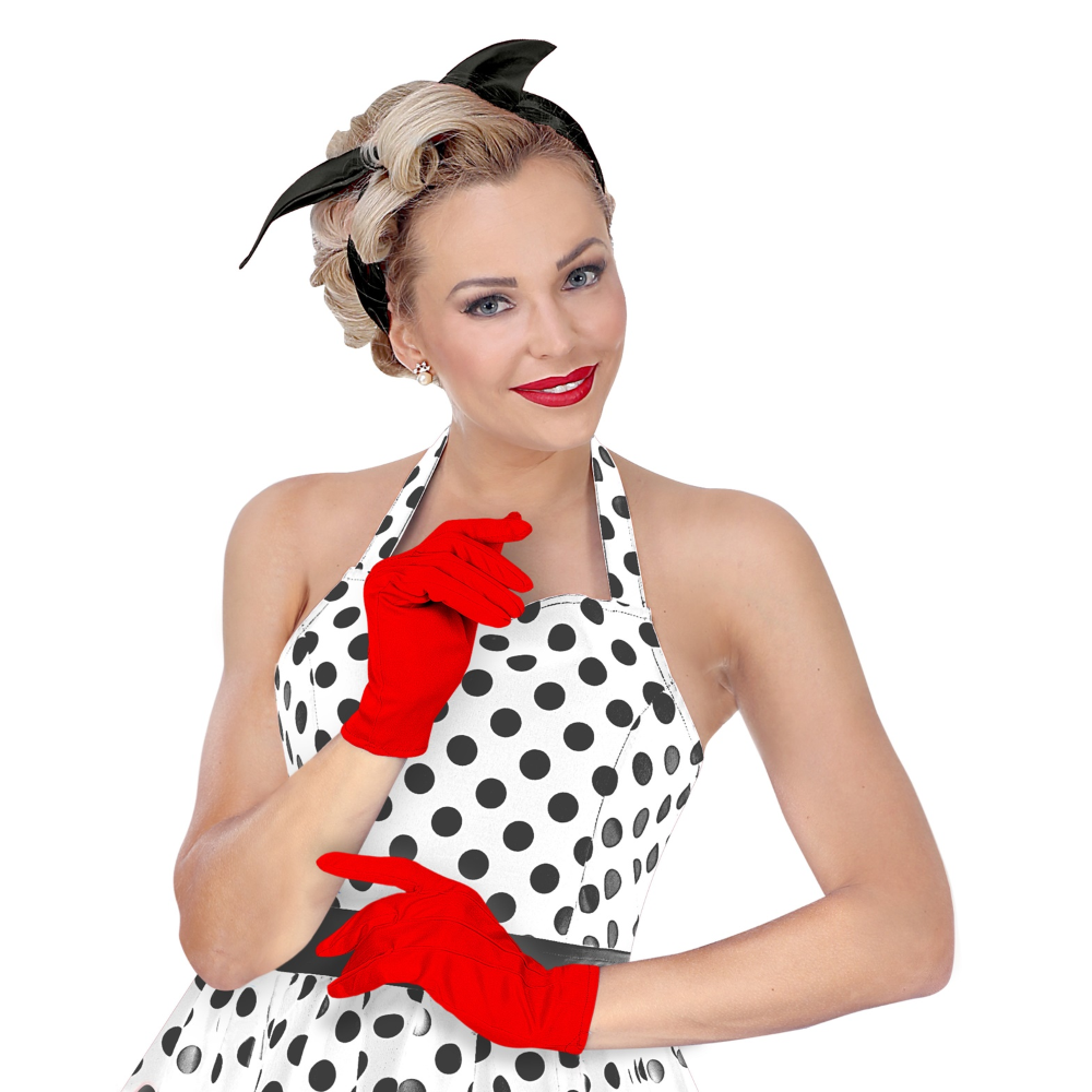 GUANTI ROSSI TAGLIA UNICA ACCESSORI CARNEVALE HALLOWEEN - 1461R