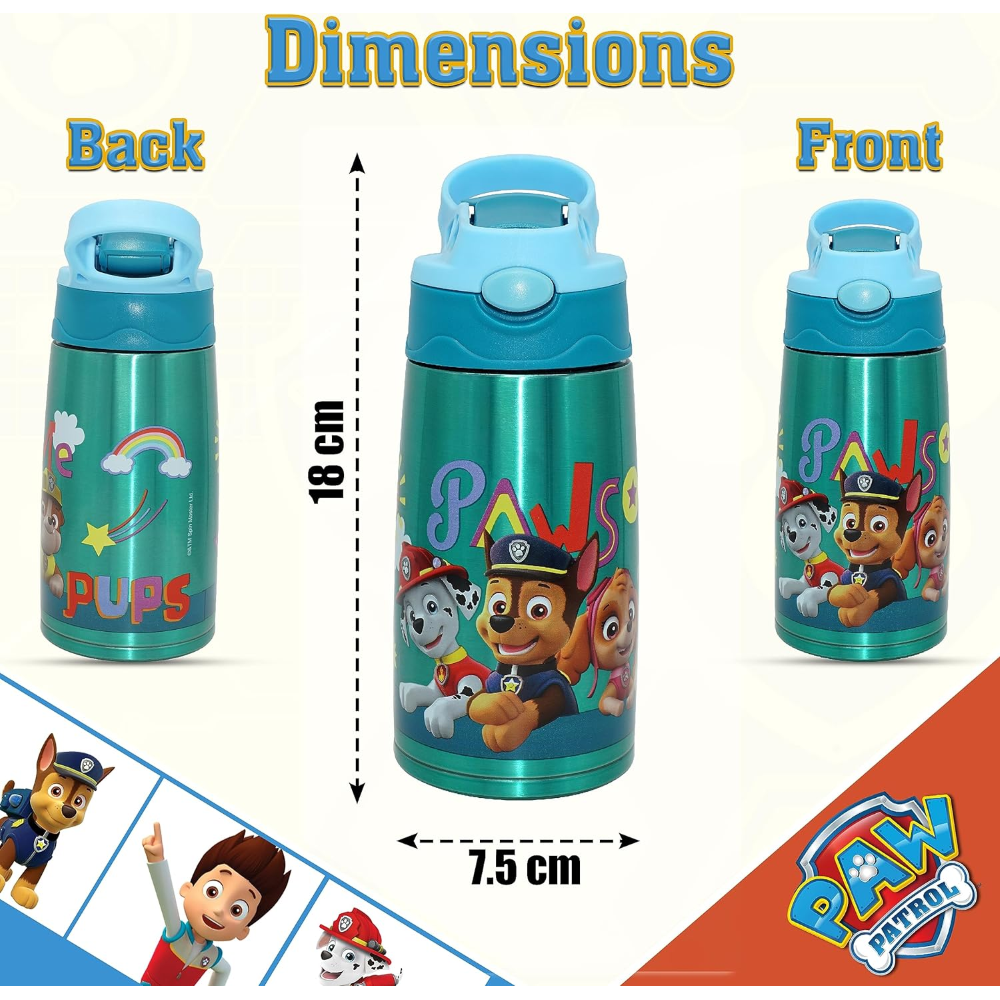 BORRACCIA TERMICA CON BECCUCCIO PAW PATROL 450 ML APERTURA AUTOMATICA - PW19860