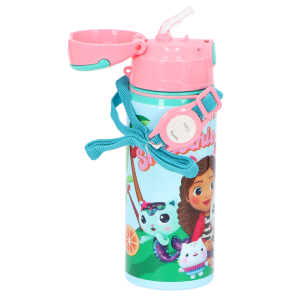 BORRACCIA IN ALLUMINIO CON CANNUCCIA GABBY'S DOLLHOUSE 600 ML APERTURA AUTOMATICA - GD00010