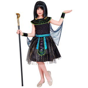 VESTITO CARNEVALE REGINA EGIZIANA COSTUME TRAVENSTIMENTO BAMBINA - 0838