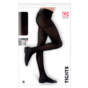CALZE COLLANT NERI 40 DENARI ACCESSORI ABITO TRAVESTIMENTO VESTITO CARNEVALE - 20502