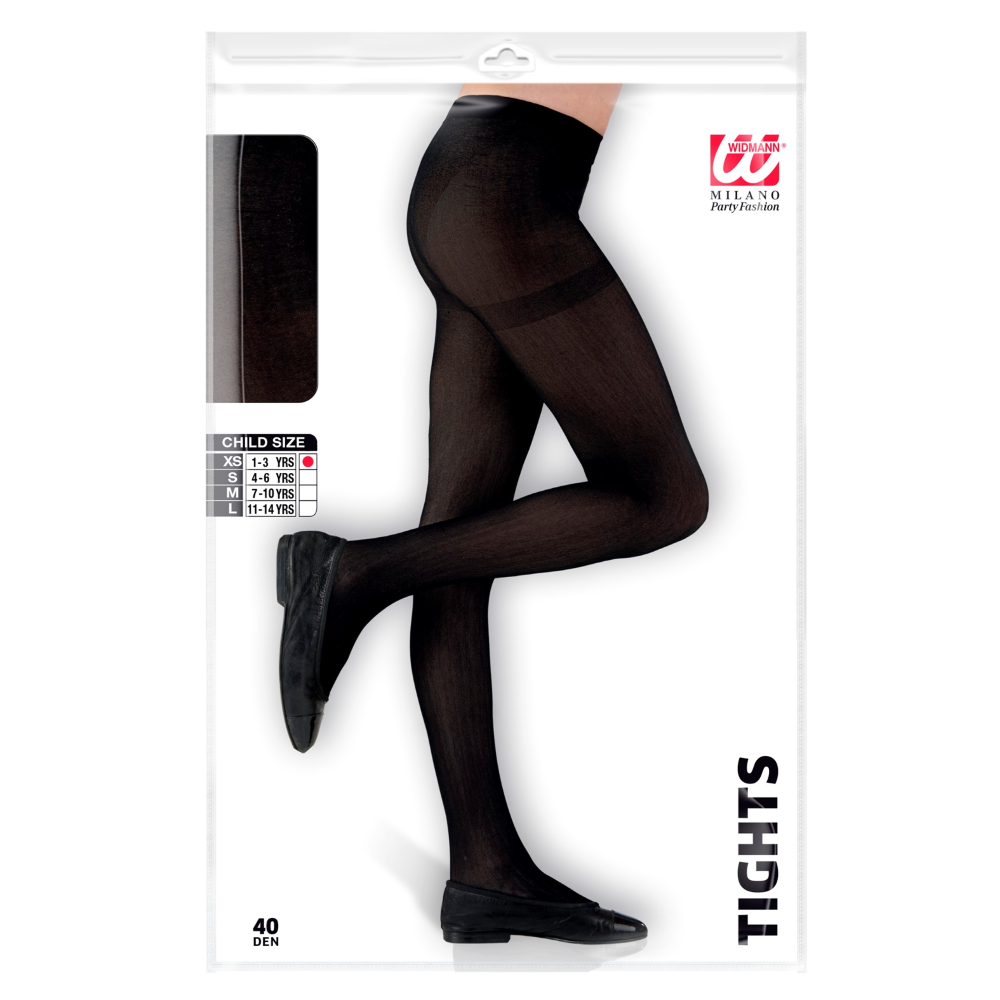 CALZE COLLANT NERI 40 DENARI ACCESSORI ABITO TRAVESTIMENTO VESTITO CARNEVALE - 20502