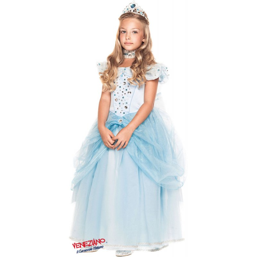 COSTUME VESTITO ABITO TRAVESTIMENTO CARNEVALE BAMBINA PRINCIPESSA AL BALLO DI MEZZANOTTE 53914