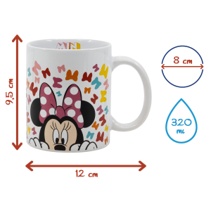 TAZZA MUG MINNIE MOUSE DISNEY IN CERAMICA 325 ML IN CONFEZIONE - 80647