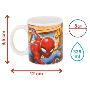 TAZZA MUG SPIDERMAN MARVEL IN CERAMICA 325 ML IN CONFEZIONE - STSP78325