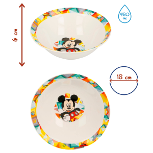 SET 3 PEZZI IN CERAMICA TOPOLINO DISNEY TAZZA CIOTOLA PIATTO STOVIGLIE PER BAMBINI IN CONFEZIONE - 78185