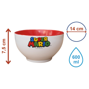 TAZZA LARGA SUPER MARIO CIOTOLA DA COLAZIONE IN CERAMICA 600 ML - STSM386