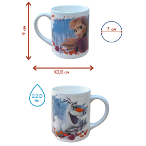 SET 3 PEZZI IN CERAMICA FROZEN DISNEY TAZZA CIOTOLA PIATTO STOVIGLIE PER BAMBINI IN CONFEZIONE - 80636