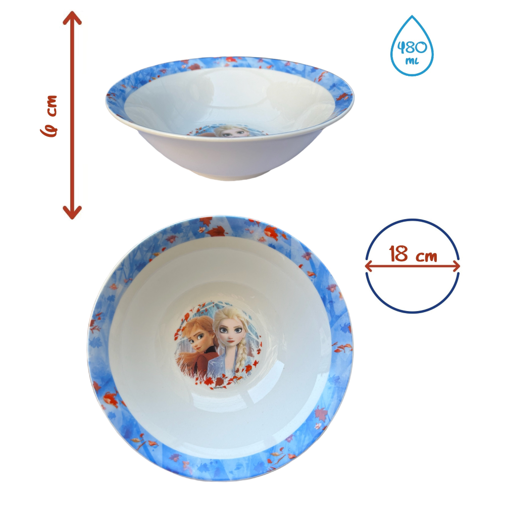 SET 3 PEZZI IN CERAMICA FROZEN DISNEY TAZZA CIOTOLA PIATTO STOVIGLIE PER BAMBINI IN CONFEZIONE - 80636