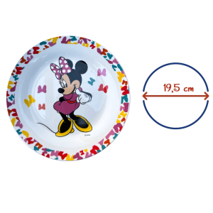 SET 3 PEZZI IN CERAMICA MINNIE DISNEY TAZZA CIOTOLA PIATTO STOVIGLIE PER BAMBINI IN CONFEZIONE - 88105