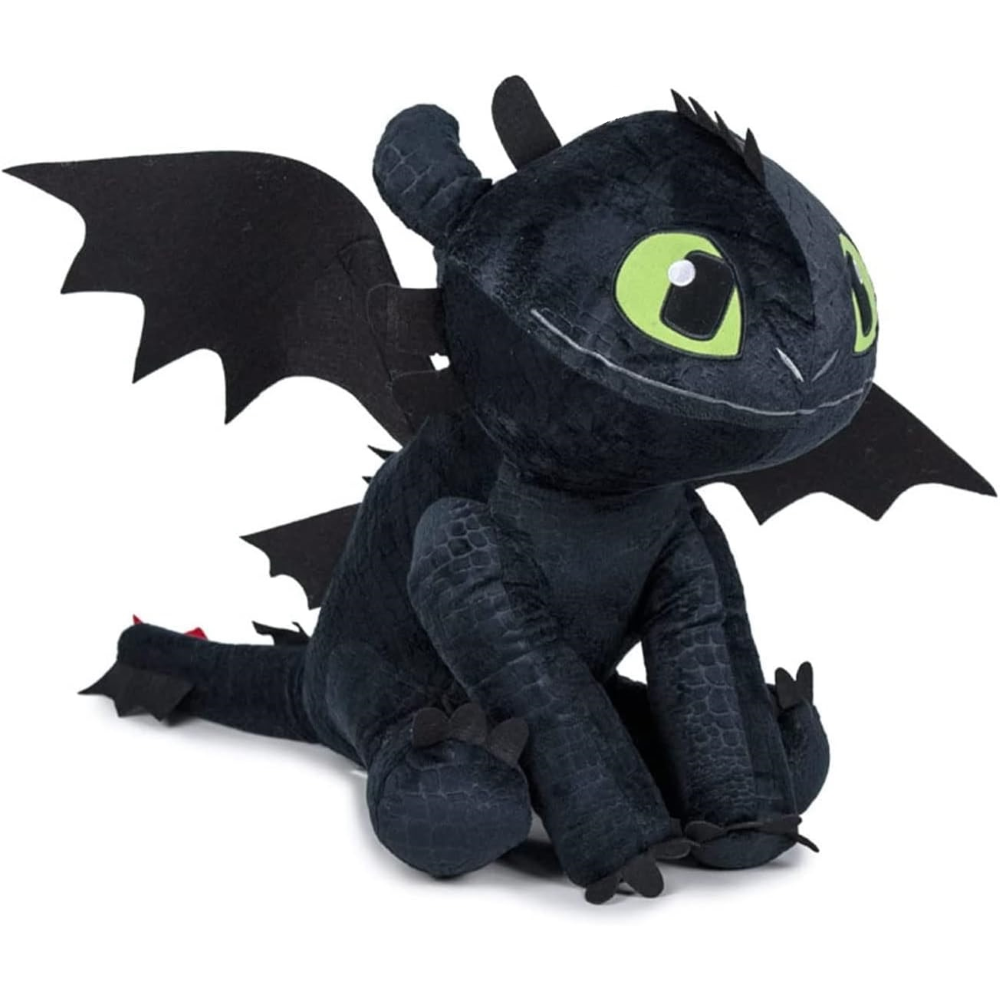PELUCHE DRAGONS FURIA BUIA NERO DRAGO PUPAZZO DRAGON TRAINER CM. 50 - 2115ND