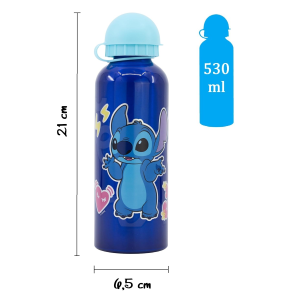 BORRACCIA IN ALLUMINIO STITCH DISNEY CON BECCUCCIO E COPERCHIO 530 ML - 75060
