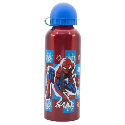 BORRACCIA IN ALLUMINIO SPIDERMAN MARVEL CON BECCUCCIO E COPERCHIO 530 ML - 74760