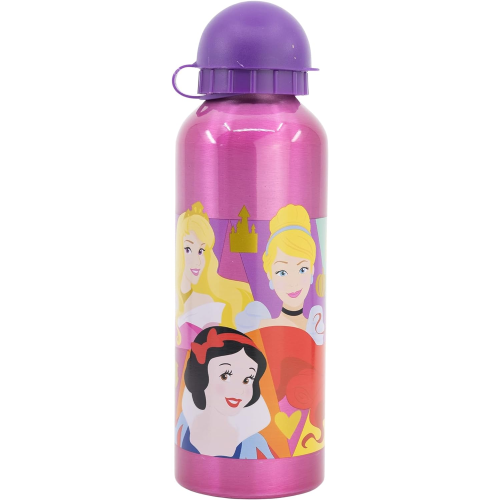 BORRACCIA IN ALLUMINIO PRINCIPESSE DISNEY CON BECCUCCIO E COPERCHIO 530 ML - 51260