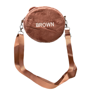 BORSA PASSEGGIO IN PELUCHE ORSO CON TRACOLLA - BROWN