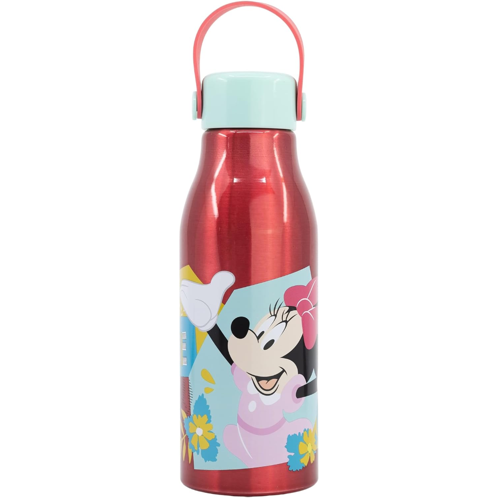 BORRACCIA IN ALLUMINIO MINNIE DISNEY TAPPO CON MANICO IN SILICONE 760 ML - 74461