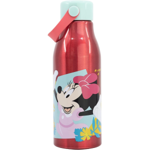 BORRACCIA IN ALLUMINIO MINNIE DISNEY TAPPO CON MANICO IN SILICONE 760 ML - 74461