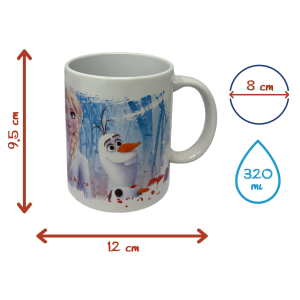 TAZZA MUG IN CERAMICA FROZEN DISNEY 320 ML IN CONFEZIONE - 78785