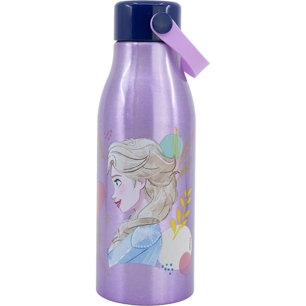 BORRACCIA IN ALLUMINIO FROZEN DISNEY TAPPO CON MANICO IN SILICONE 760 ML - 74261