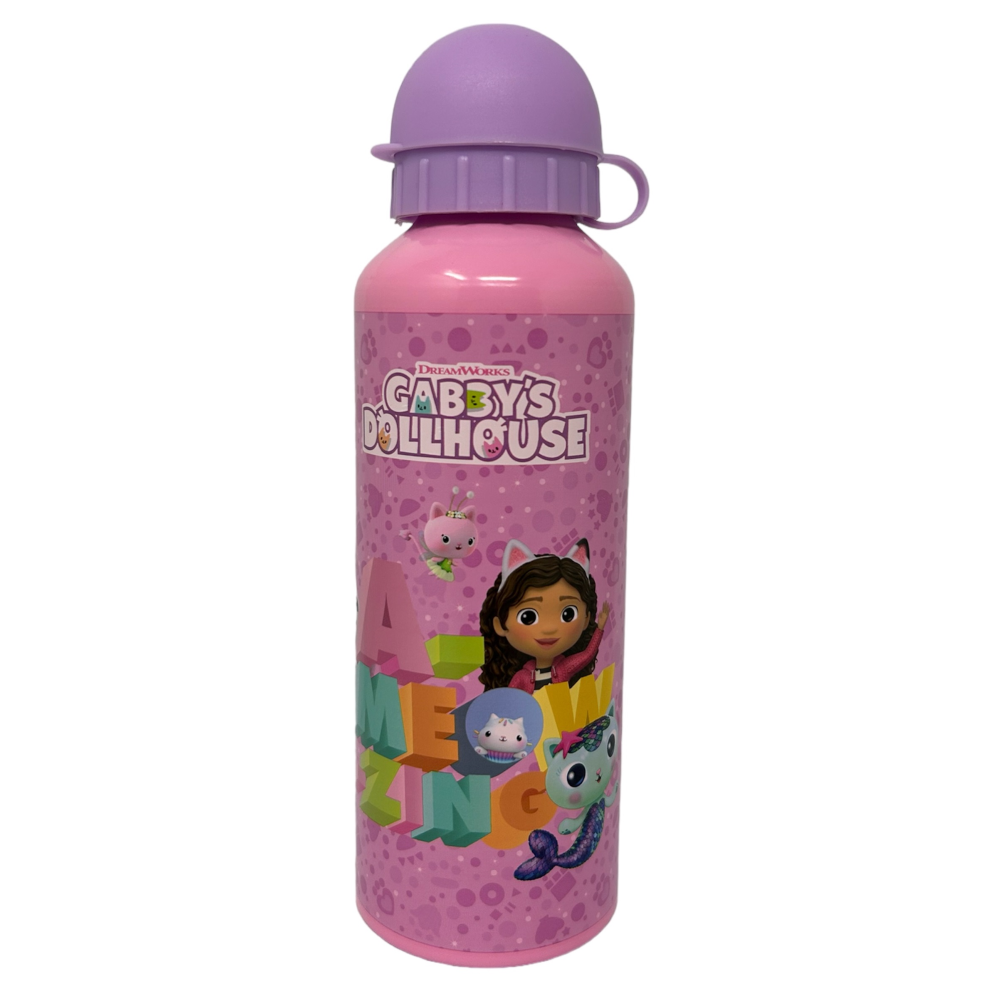 BORRACCIA IN ALLUMINIO GABBY'S DOLLHOUSE CON BECCUCCIO E COPERCHIO 500 ML - O06399MC/L
