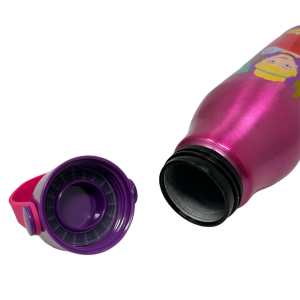 BORRACCIA IN ALLUMINIO PRINCIPESSE DISNEY TAPPO CON MANICO IN SILICONE 760 ML - 51261