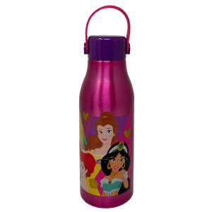 BORRACCIA IN ALLUMINIO PRINCIPESSE DISNEY TAPPO CON MANICO IN SILICONE 760 ML - 51261