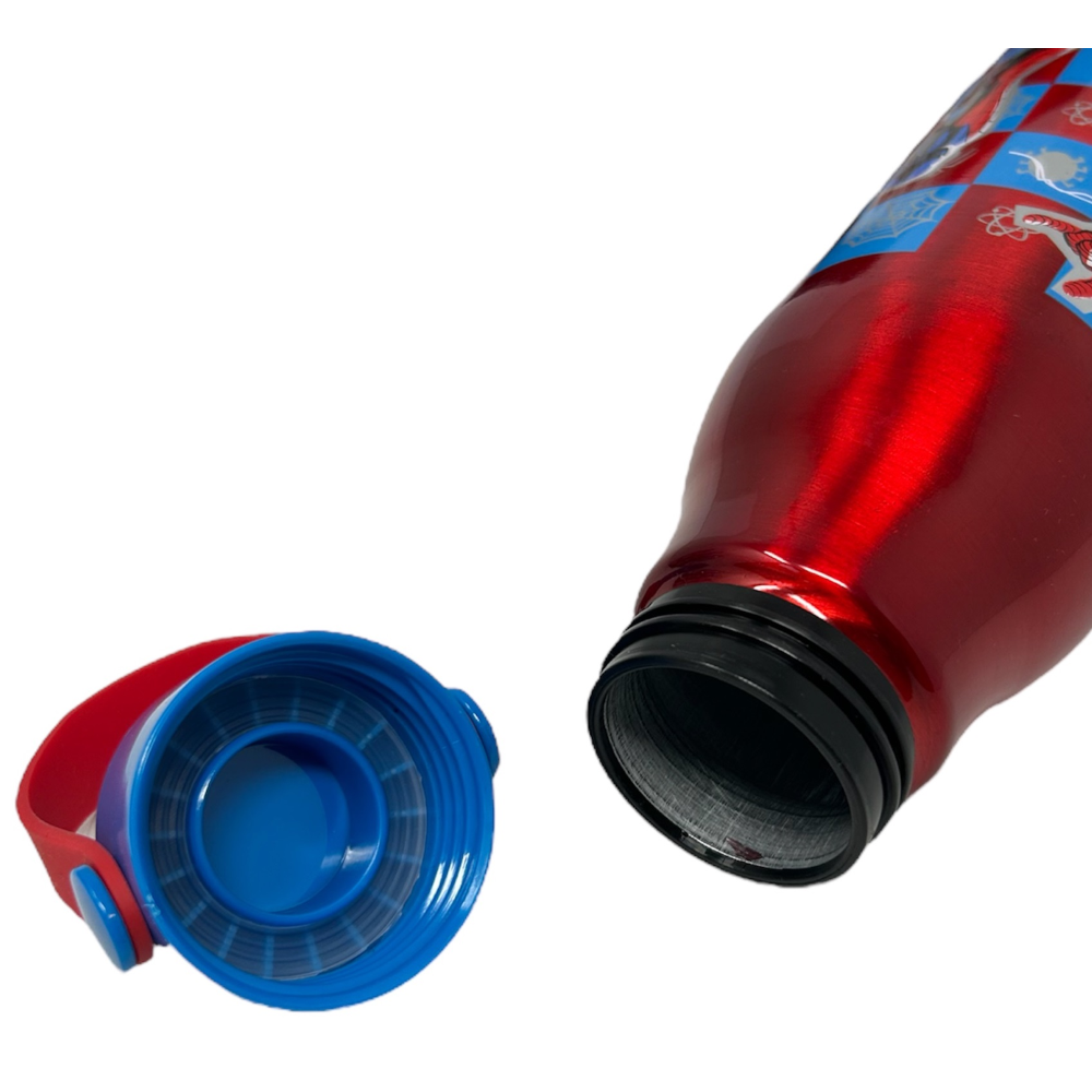 BORRACCIA IN ALLUMINIO SPIDERMAN MARVEL TAPPO CON MANICO IN SILICONE 760 ML - 74761