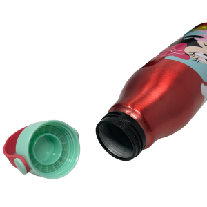 BORRACCIA IN ALLUMINIO MINNIE DISNEY TAPPO CON MANICO IN SILICONE 760 ML - 74461