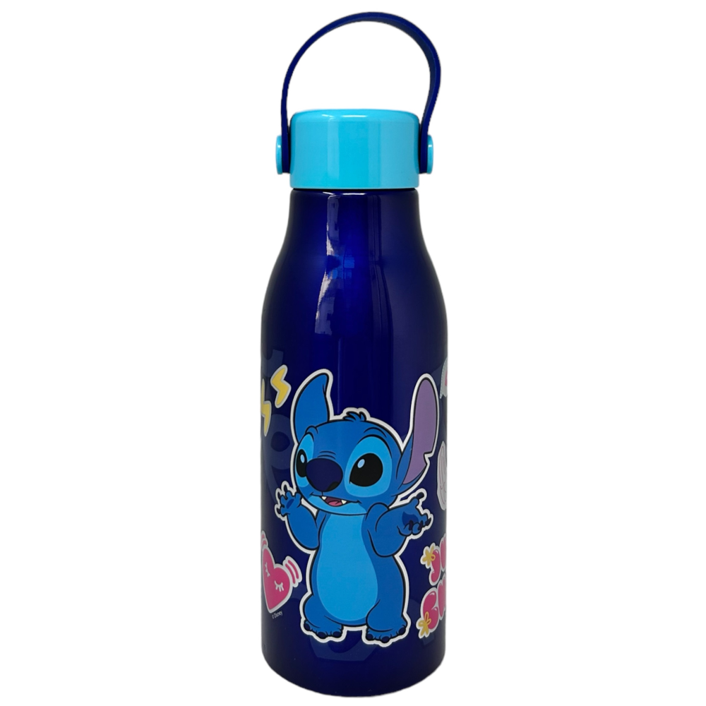 BORRACCIA IN ALLUMINIO STITCH DISNEY TAPPO CON MANICO IN SILICONE 760 ML - 75061