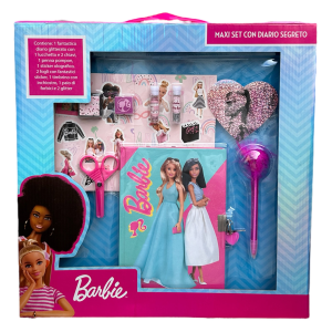 MAXI SET DIARIO SEGRETO CON ACCESSORI BARBIE MATTEL IN CONFEZIONE REGALO - BR0827