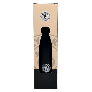 Bottiglia in Acciaio Inox 18/10 Thermos Doppia Parete - Beccuccio Stile Pet  500 Ml. nero opaco - MP01NR