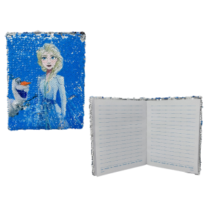 DIARIO PAILLETTES FROZEN II ELSA ANNA DISNEY + ACCESSORI IN CONFEZIONE REGALO  - WD20565