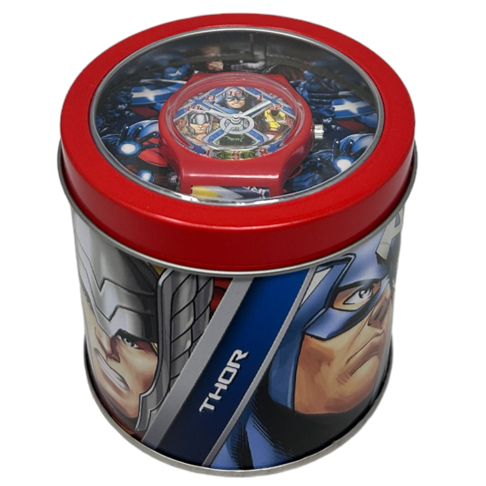 OROLOGIO AVENGERS MARVEL DA POLSO ANALOGICO IN SCATOLA DI LATTA - MV16051
