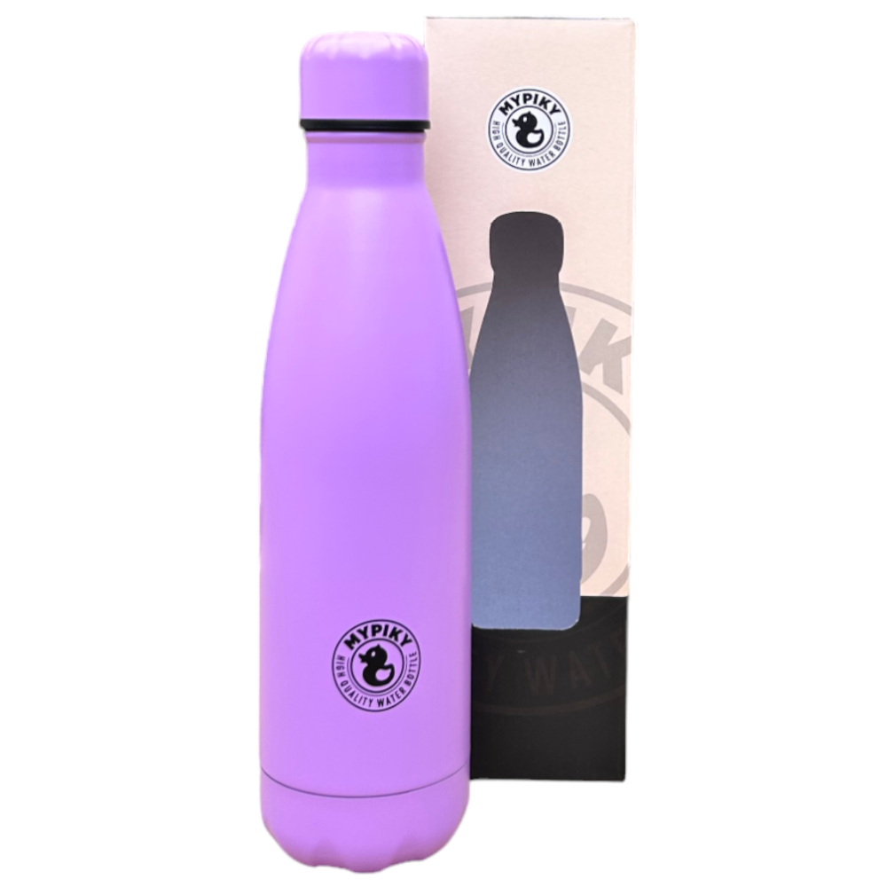 Bottiglia in Acciaio Inox 18/10 Thermos Doppia Parete - Beccuccio Stile Pet  500 Ml. Lilla opaco - MP25LL