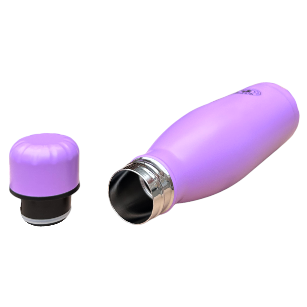 Bottiglia in Acciaio Inox 18/10 Thermos Doppia Parete - Beccuccio Stile Pet  500 Ml. Lilla opaco - MP25LL