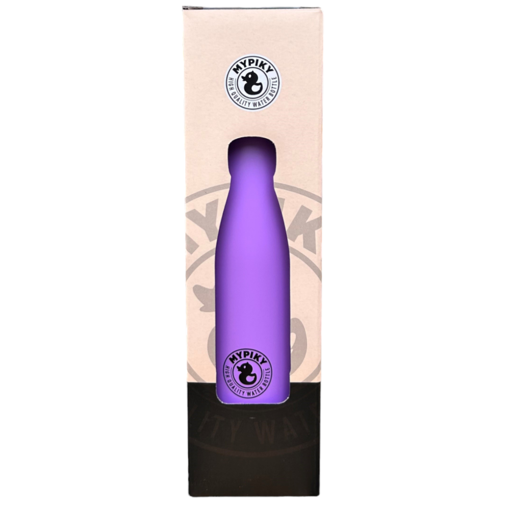 Bottiglia in Acciaio Inox 18/10 Thermos Doppia Parete - Beccuccio Stile Pet  500 Ml. Lilla opaco - MP25LL