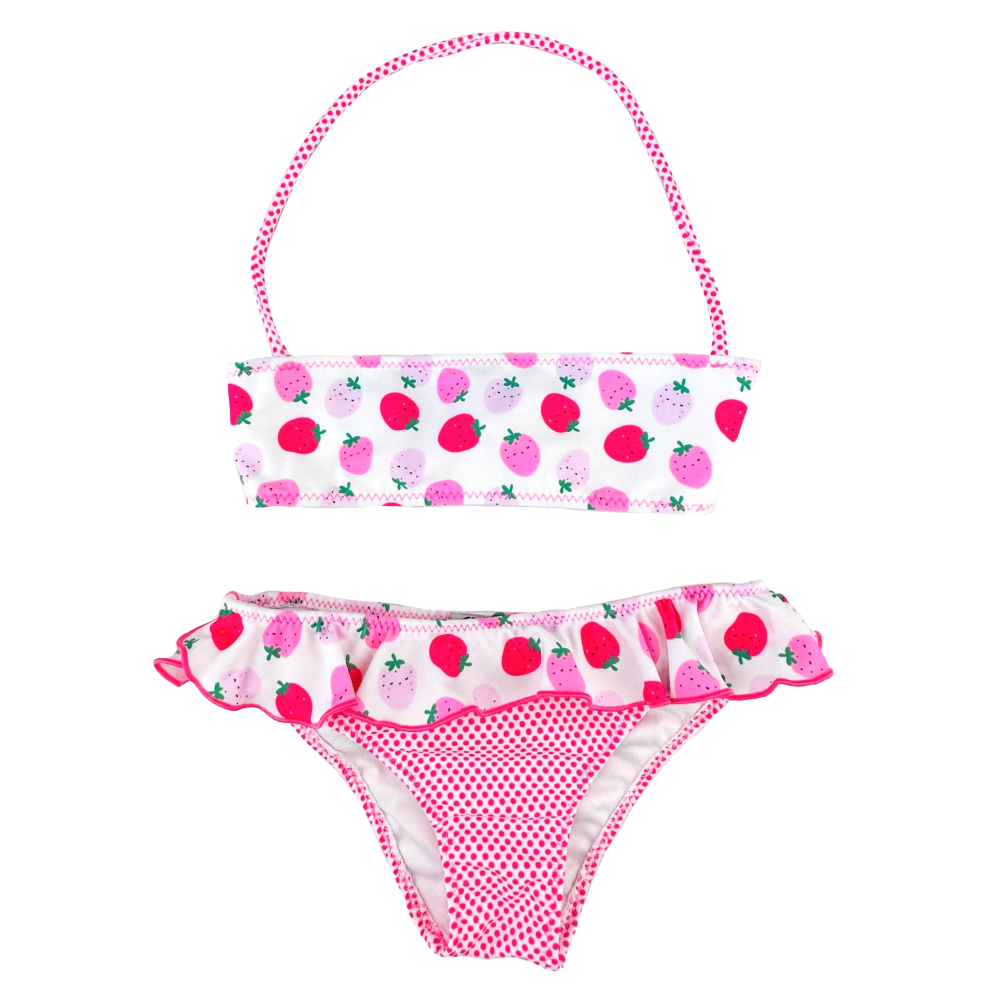 COSTUME MARE BIKINI CON FRAGOLE YOURS 2 PEZZI BAMBINA - BK150