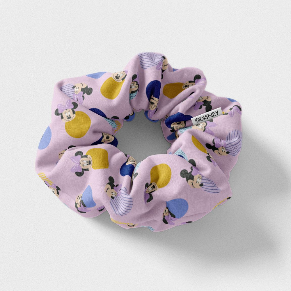 SCRUNCHIES MINNIE MOUSE DISNEY ELASTICI PER CAPELLI IN TELA 5 PEZZI IN CONFEZIONE - 1911