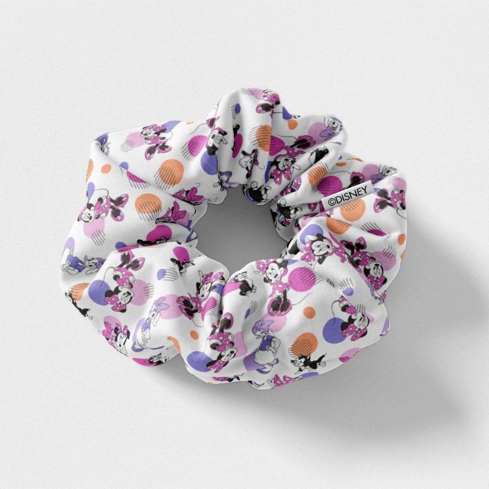 SCRUNCHIES MINNIE MOUSE DISNEY ELASTICI PER CAPELLI IN TELA 5 PEZZI IN CONFEZIONE - 1911