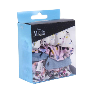 SCRUNCHIES MINNIE MOUSE DISNEY ELASTICI PER CAPELLI IN TELA 5 PEZZI IN CONFEZIONE - 1911