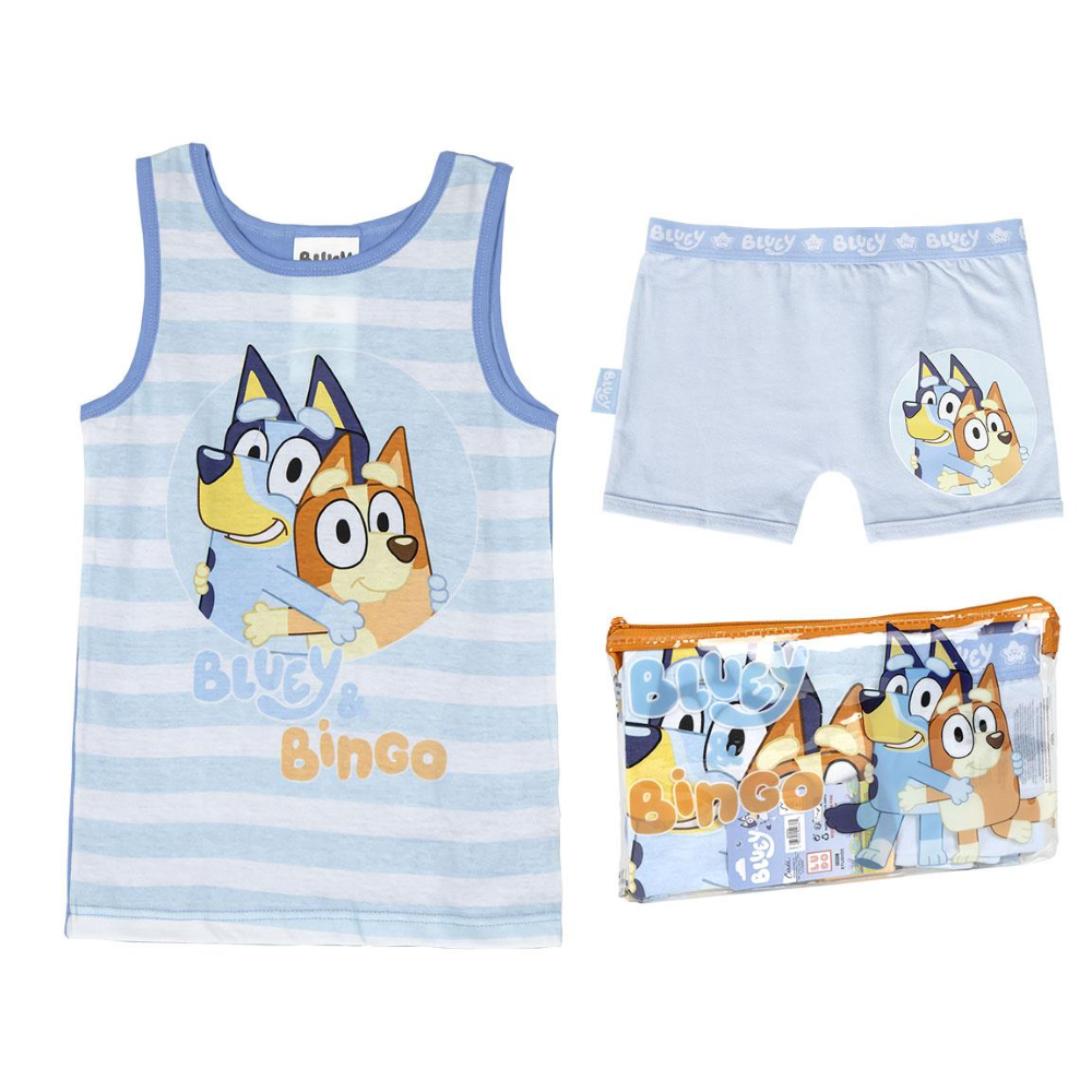 SET INTIMO BLUEY E BINGO CANOTTA BOXER IN COTONE CON POCHETTE - 1997