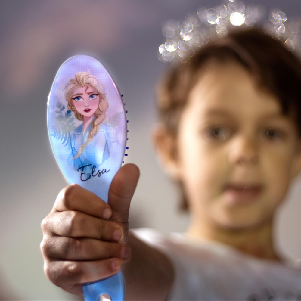 SPAZZOLA OVALE PIATTA PER CAPELLI FROZEN ELSA DISNEY 21 CM BAMBINI - 2464