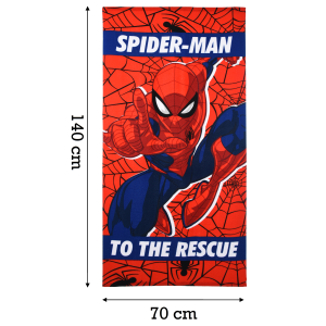 TELO MARE SPIDERMAN MARVEL ASCIUGAMANO PER BAMBINI IN MICROFIBRA CM 140X70 - EX1978