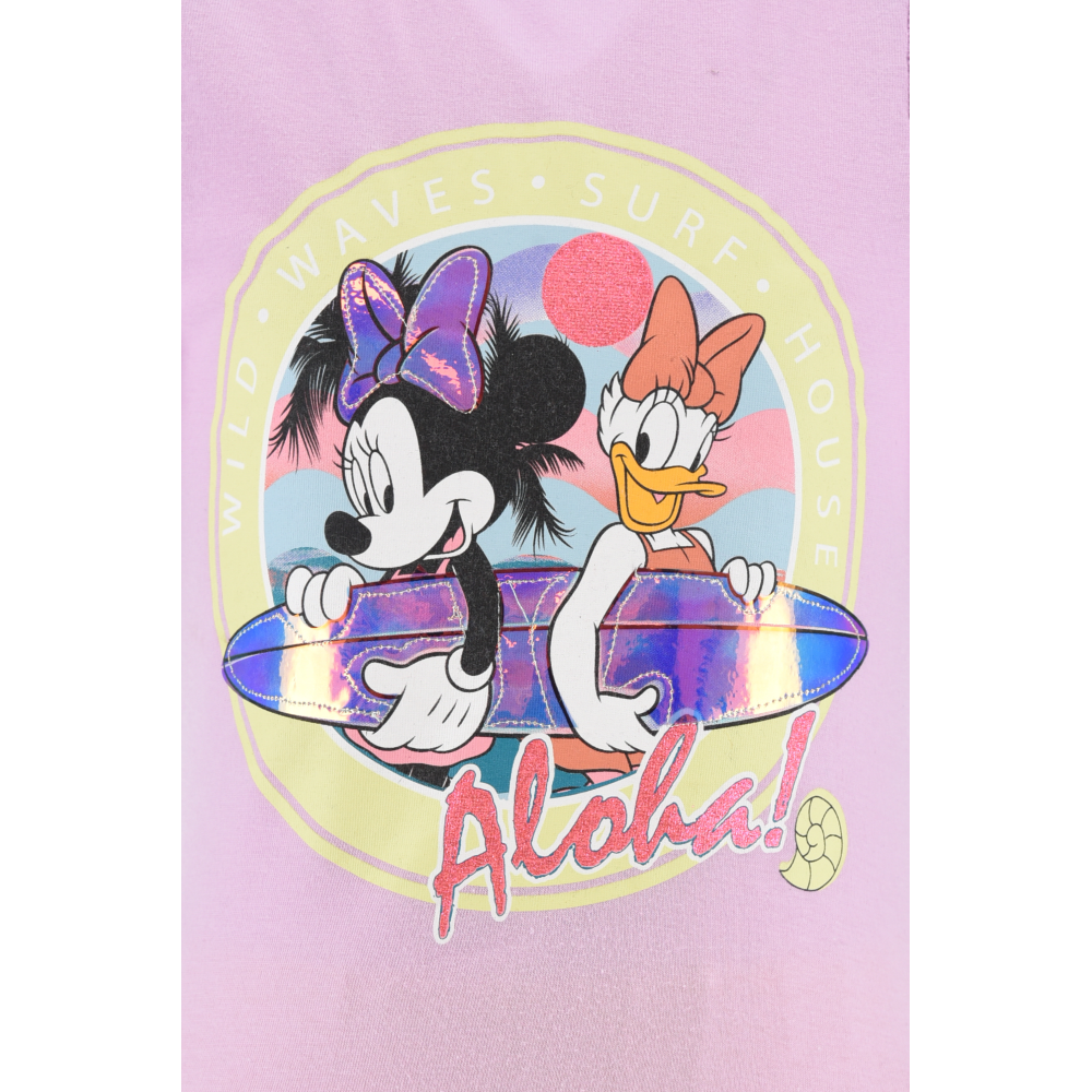 COMPLETO SHORT + T-SHIRT MINNIE DISNEY BAMBINO 100% COTONE - EX1060LILLA